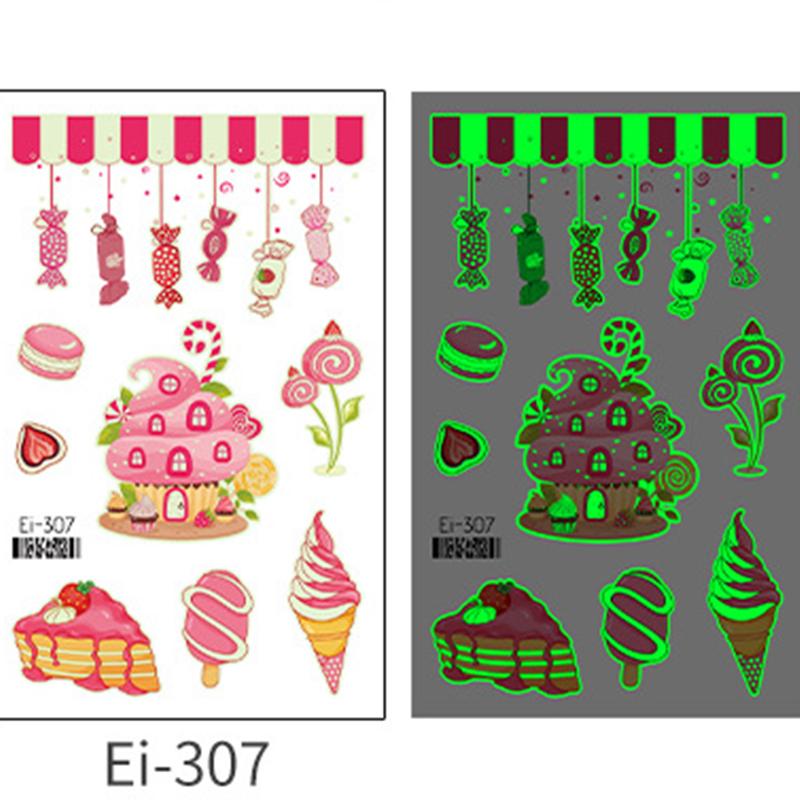 

[Боди-арт татуировки] Детские светящиеся наклейки с героями мультфильмов, водонепроницаемые детские светящиеся часы с героями мультфильмов, наклейки-татуировки 120*75 мм Ei307