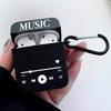 Music square case for Apple AirPods wireless bluetooth headset anti-drop protection soft case cover matte case