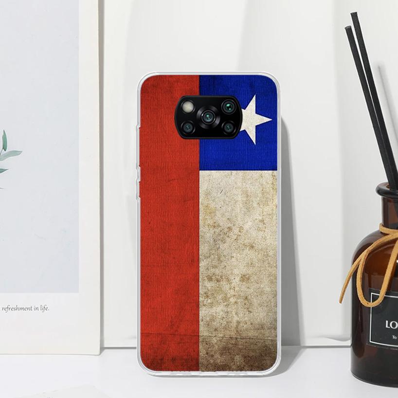 Chile Flag Phone Case For Xiaomi Poco X7 X6 X5 M7 M8 Pro F7 Ultra Redmi 15C 15 13C 13 12C 12 10 10C 10A Art Fundas Poco X7 X6 X5