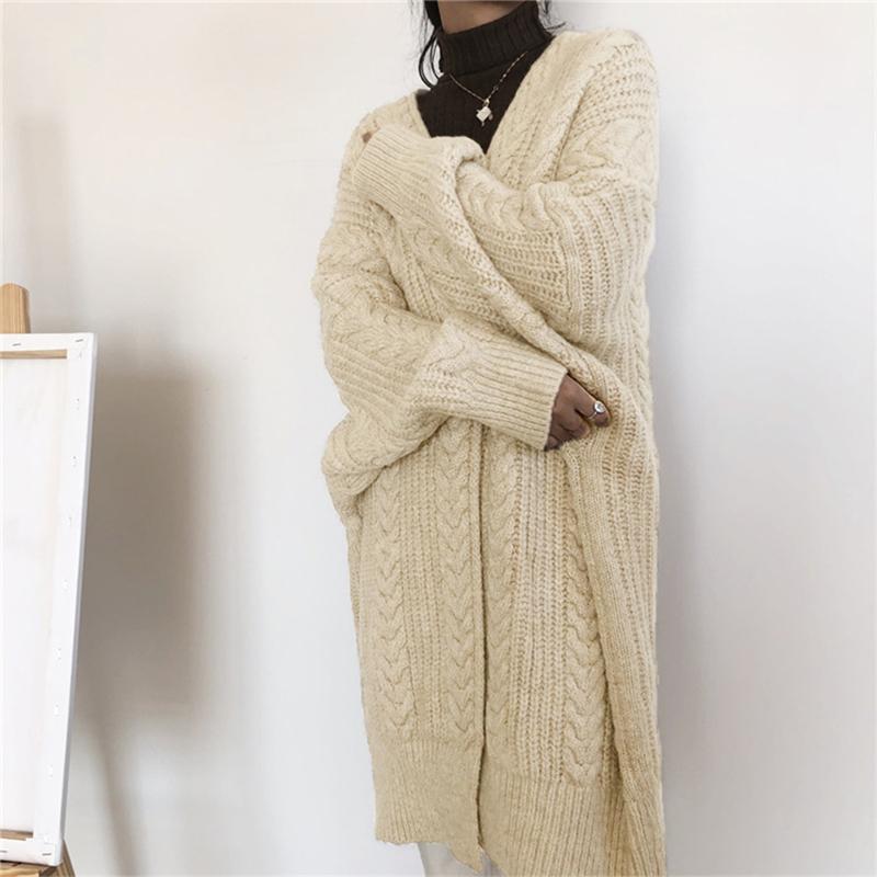 Cardigan A Scacchi Da Donna Maglioni Autunno Inverno Sciolto Manica Lunga Aperto Davanti Maglieria Casual Cappotto Caldo Per Streetwear Va Quotidiana