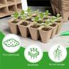 20-100PCS Biodegradable Paper Pulp Pots Eco-Friendly Seed Starter Cups Peat Pots for Gardening Seedlings Planting Transplanting