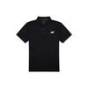Solid Color Letter Print Short Sleeve Polo Shirt Men Tops Black P122M053-0018
