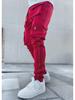 Pánské reflexní elastické cargo kalhoty slim fit: Trendy sportovní a volnočasové oblečení na jaro a podzim