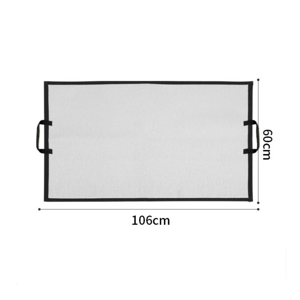 Grill Mat Waterproof Cooktop with Bound Edge Flexible for Picnics