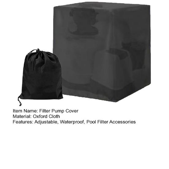 Pool Filter Cover for Intex Sand Filter Pump Adjustable Waterproof Oxford Cloth Pool Pump Cover Swimming Pool Sand Filter Pump Protector Guard Sleeve