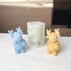 Sturdy Food Grade Silicone Candle Making Mould With Christmas Tree and Reindeer Designs
