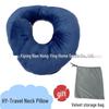 U-Shaped Neck Pillow PP Cotton for Travel, Car, Nap, and Back Support