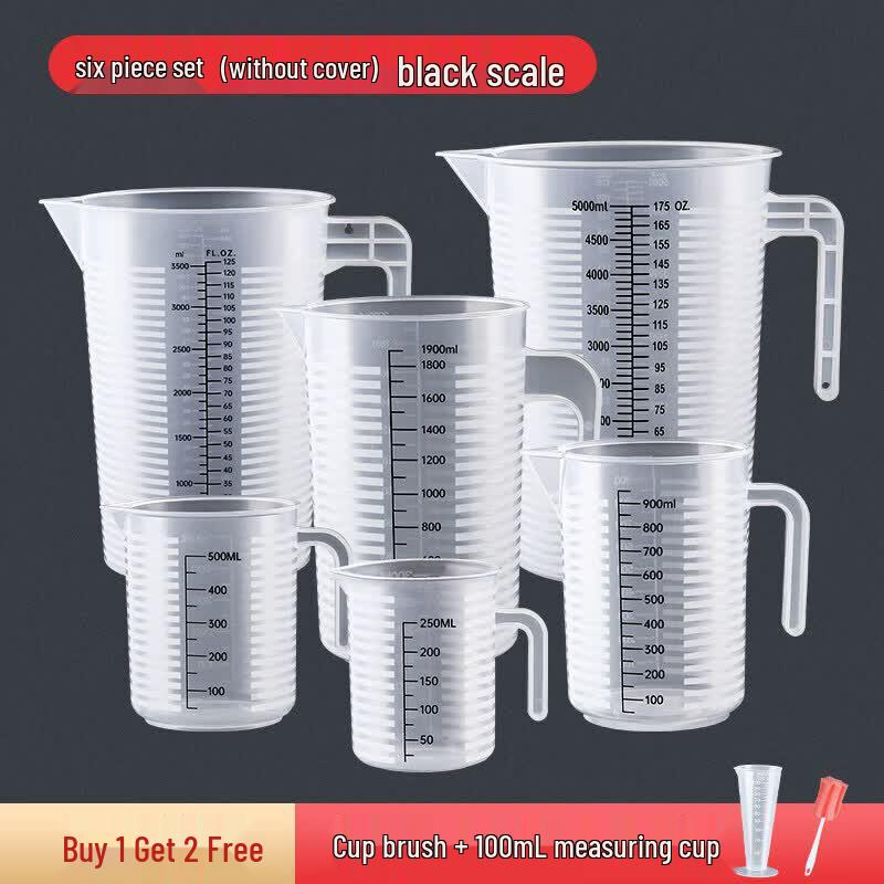 ZISIZ Food Grade Graduated Plastic Measuring Cup