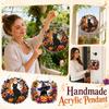 Halloween Moon Hanging Decor Kit - Double-Sided with Faceted Rhinestones for Window Decoration , DIY Kit