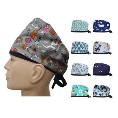 Unisex Breathable Cotton Nurse Cap - Sweat-Absorbent for Hospital Operating Room