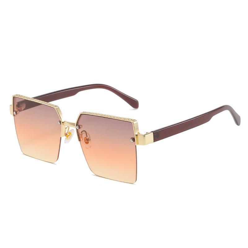 Sunglasses, Square Glasses, Half-Frame Sunglasses For The Milan Catwalk.