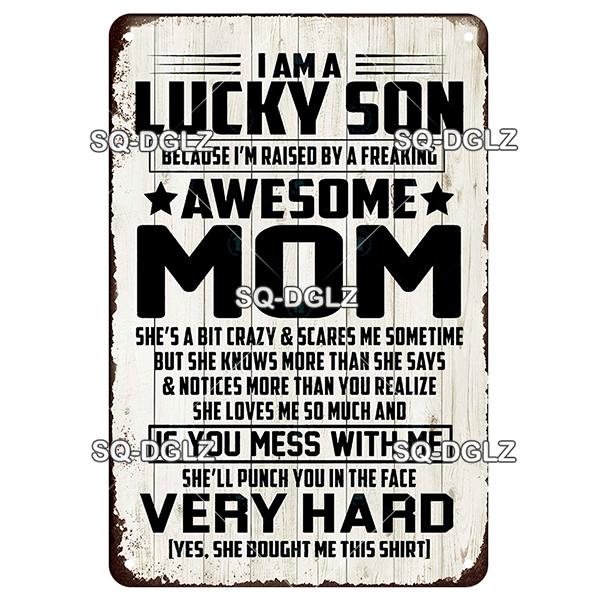 [SQ-DGLZ] To My Son Poster Love Metal Sign Vintage Plaque Tin Sign Plate Wall Room Decor For Bar Club Man Cave Art Painting Gift