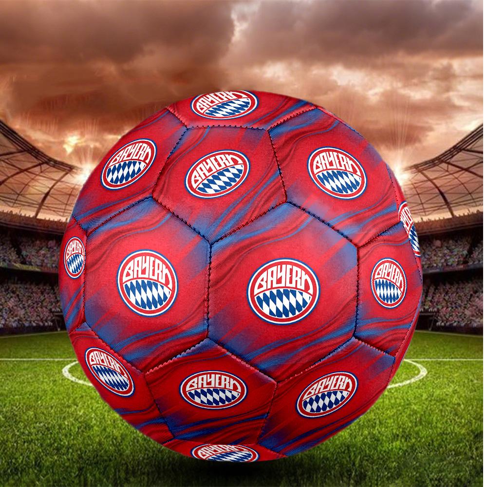 Bayern Monaco Pallone da Calcio Taglia 5 Alta Elasticità Pallone da Calcio Per Competizione All'aperto Allenamento Quotidiano Gioco