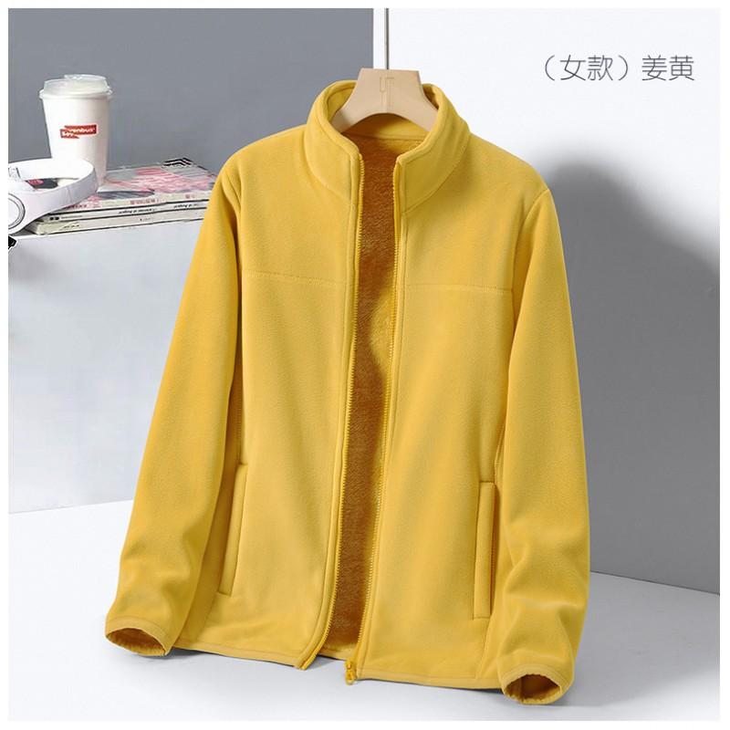 Mens Womens Fleece Jacket With Stand Collar Warm Thick Outdoor Pullover Hiking Camping Fall Winter
