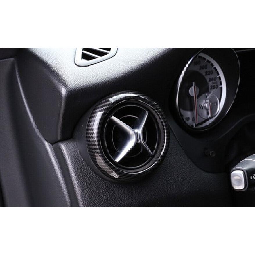 Middle Console Air Outlet Vent Decor For Benz GLA CLA 2013- ABS Carbon Fiber