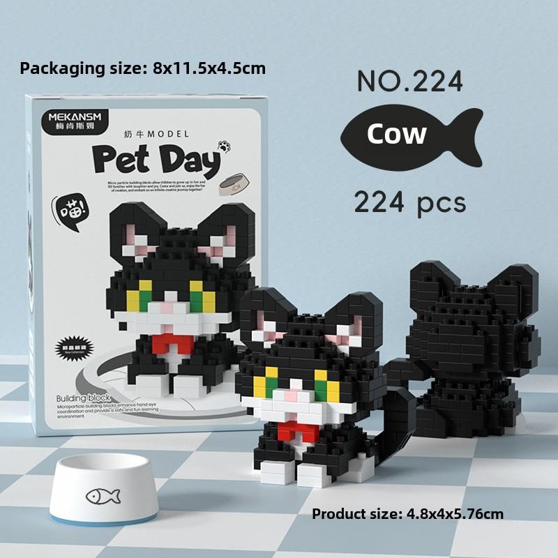 Puppy Cat Series Micro Particle Building Block Children's Educational Assembly Toy