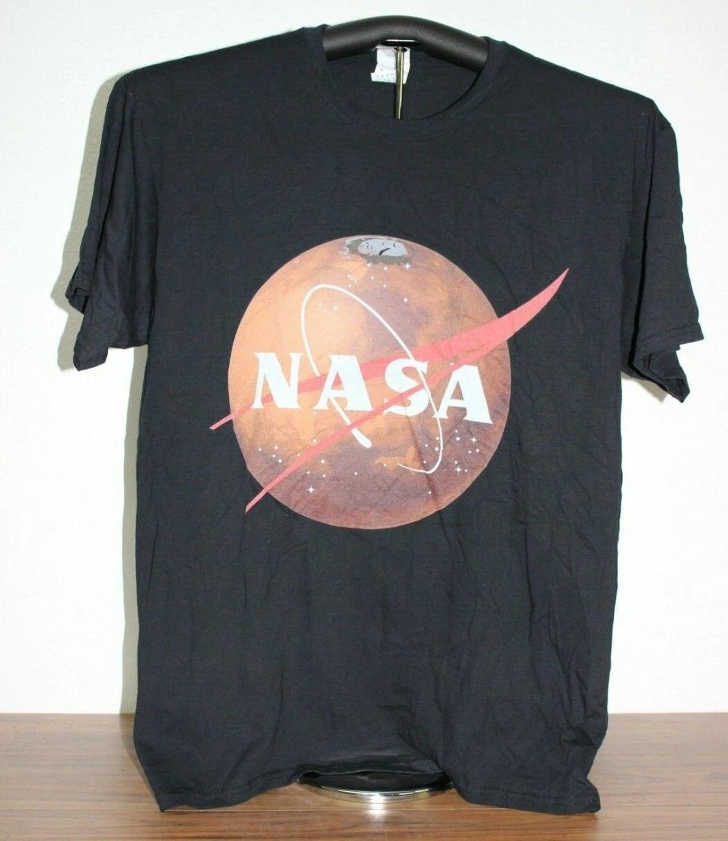 

NASA 100% Хлопок Футболка Мужские Футболки Топ - Большой, Черный 2XL