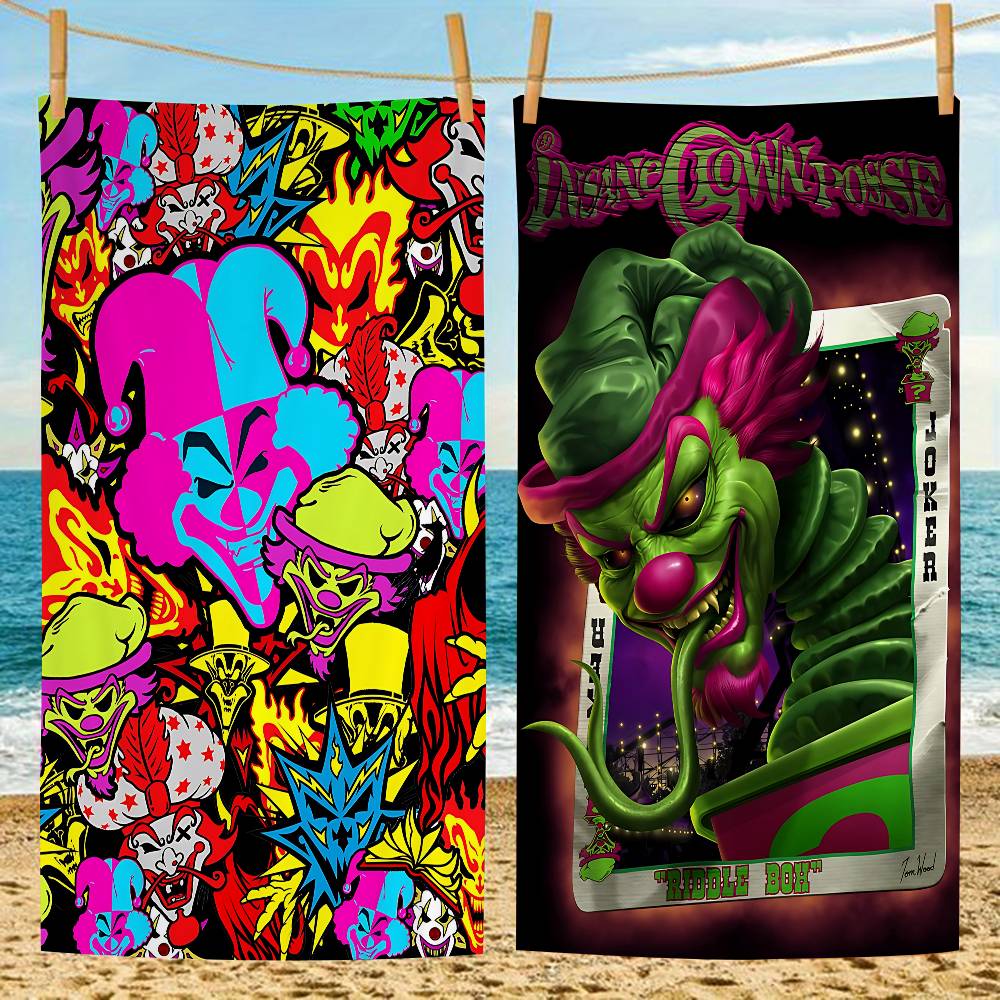 ICP Insane Clown Posse BANDA Manta de Microfibra Secagem Rápida Toalhas de Praia Impressão Oversized Super Absorvente Manta Toalha de Piscina