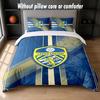 Leeds United Design Bett Bettwäsche Set 1 Bettbezug + 2 Kissenbezüge Weich Atmungsaktiv Haushalt Bettwäsche