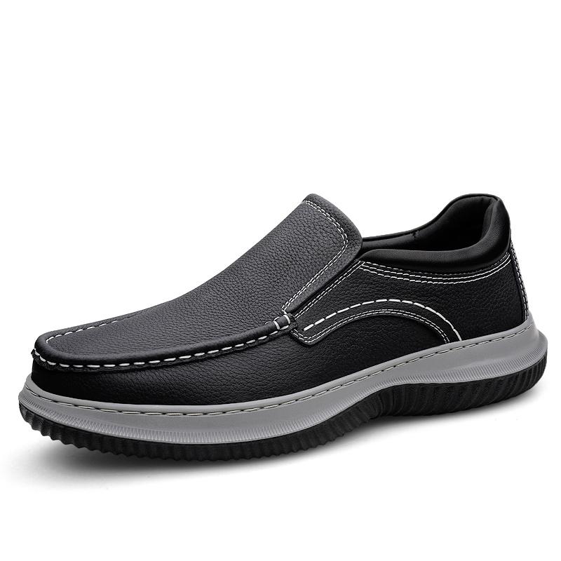 

Мужские повседневные кожаные туфли из натуральной кожи, летние слипоны, лоферы, горячая распродажа, туфли для вождения, мужские универсальные мокасины, обувь для отдыха и ходьбы 46 чёрный