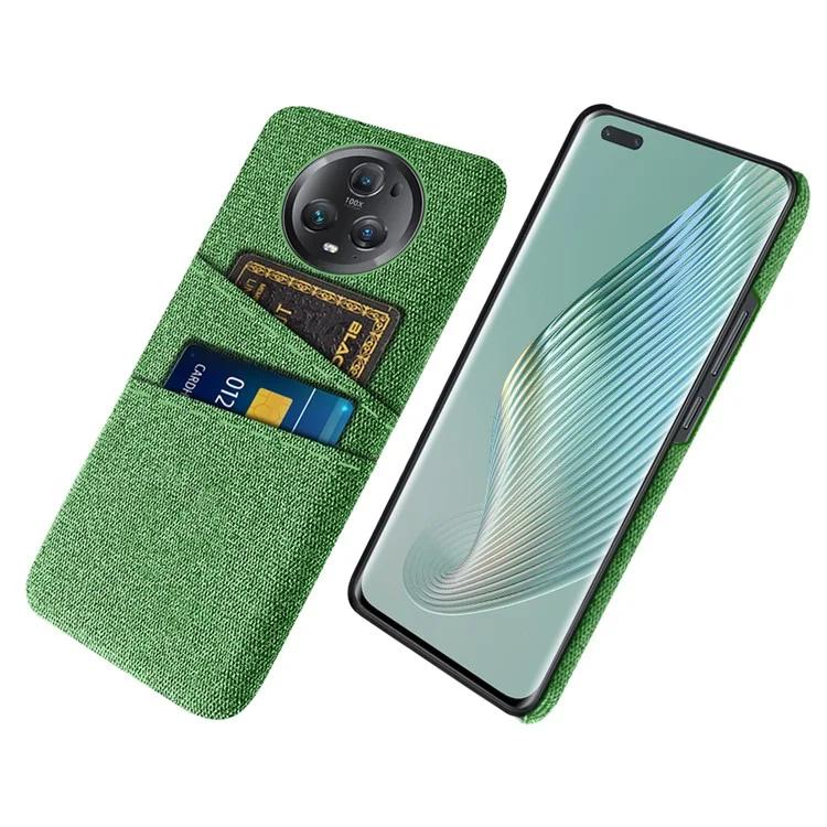 For Honor Magic5 Pro Phone Case Dual Card Slots Cloth Texture PC Phone Cover