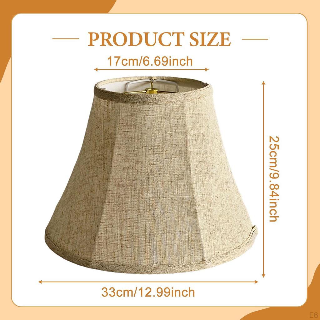 Cloth Table Lamp Shade Cover Decoration Easy Assembly Decorative Rustic Light Lampshade