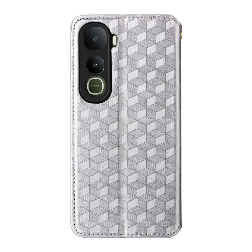 For Vivo Y400 5G/4G Case Wallet Rhombus Imprinted Leather Phone Cover