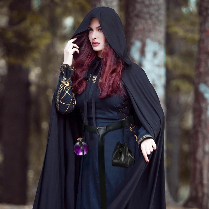 Borsa Laterale in Pelle Medievale Cintura in Pelle Bottiglia per Pozioni Borsa da Vita da Mago Medievale Sacche da Cintura Medievali Per Halloween
