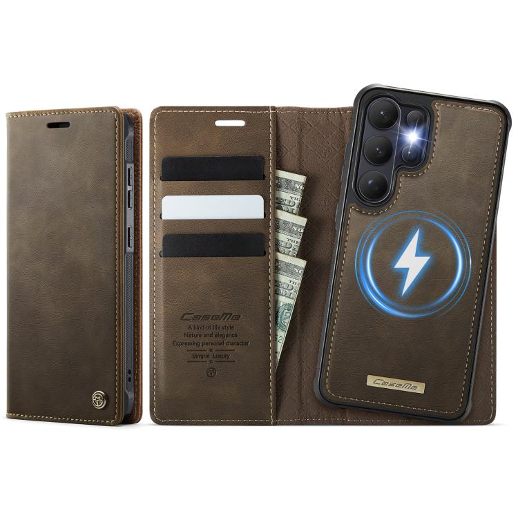 Magnetic RFID Blocking Leather Wallet Case for Samsung Galaxy S26 Ultra 5G for Samsung Galaxy S26 Ultra 5G кофейный