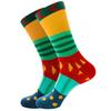 Striped multicolor street skateboarding funny socks for men and women