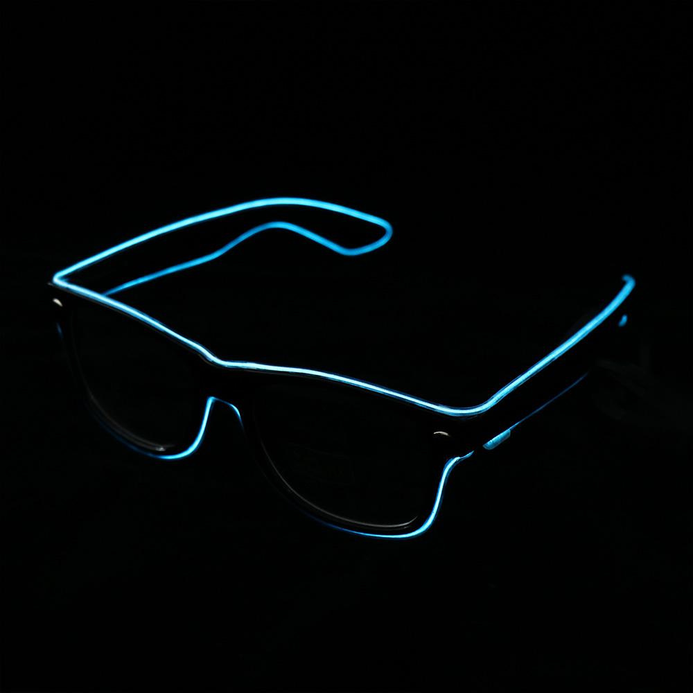 Classic Glow Sonnenbrille El Wire LED Brille Blinkende Brille Neonbrille Leuchtende Brille