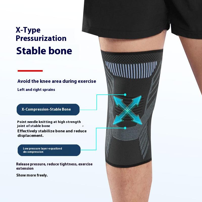 Sport Kniebandagen Warm Herren Gelenkschützer Radfahren Basketball Laufen Druck Atmungsaktiv Gestrickte Kniebandagen