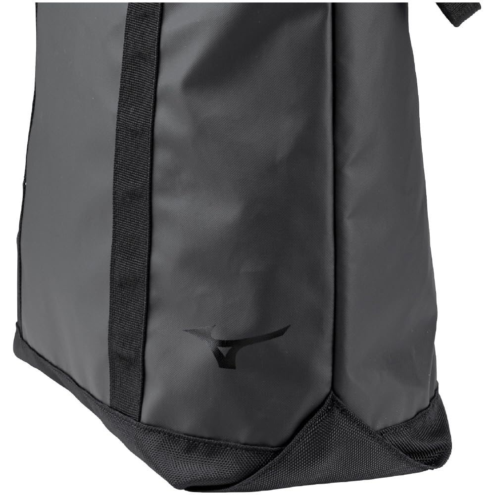 Mizuno Multi-Purpose Tote Bag, 20L, for School, Travel, Excursions, Club Activities, and Sports, Model 33JDC100, Black, L32 x W15 x H38