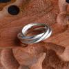 A Ring Composed Of Three Coppery Small Circles With Personalized Artistic Design Couple Ring For Lovers Copper color Jewelry