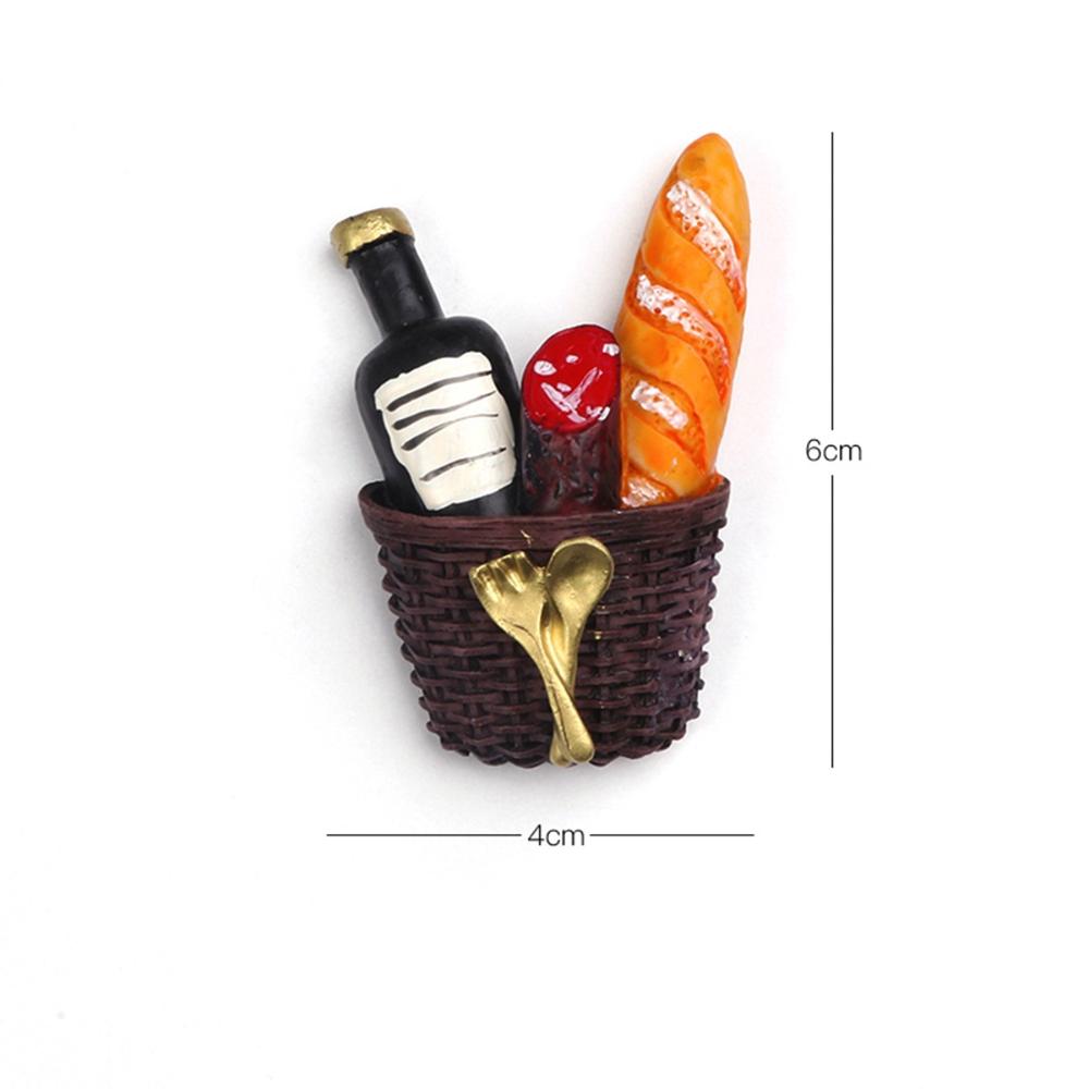 Food Simulation Decorative Magnetic Note Holder Fridge Magnets Board Stickers Message Sticker