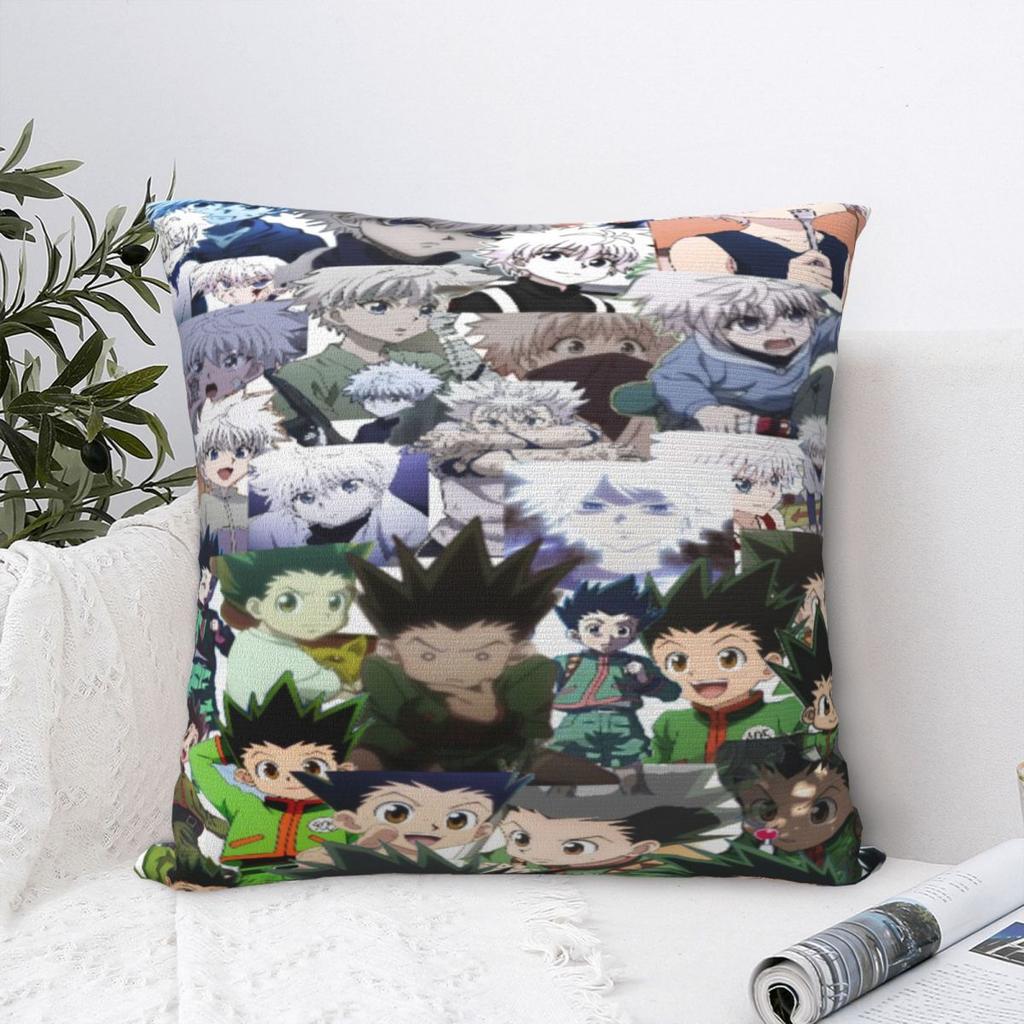 Neuer Stil Wohnzimmer HXH Gon Und Killua HunterDekoration Kissenbezug Merch Kissenbezüge Quadratisch Mehrere Größen