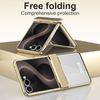Transparent Electroplated Full-Body Protective Case Galaxy Z Flip 8 7 6 5 4 3 With Hinge Coverage