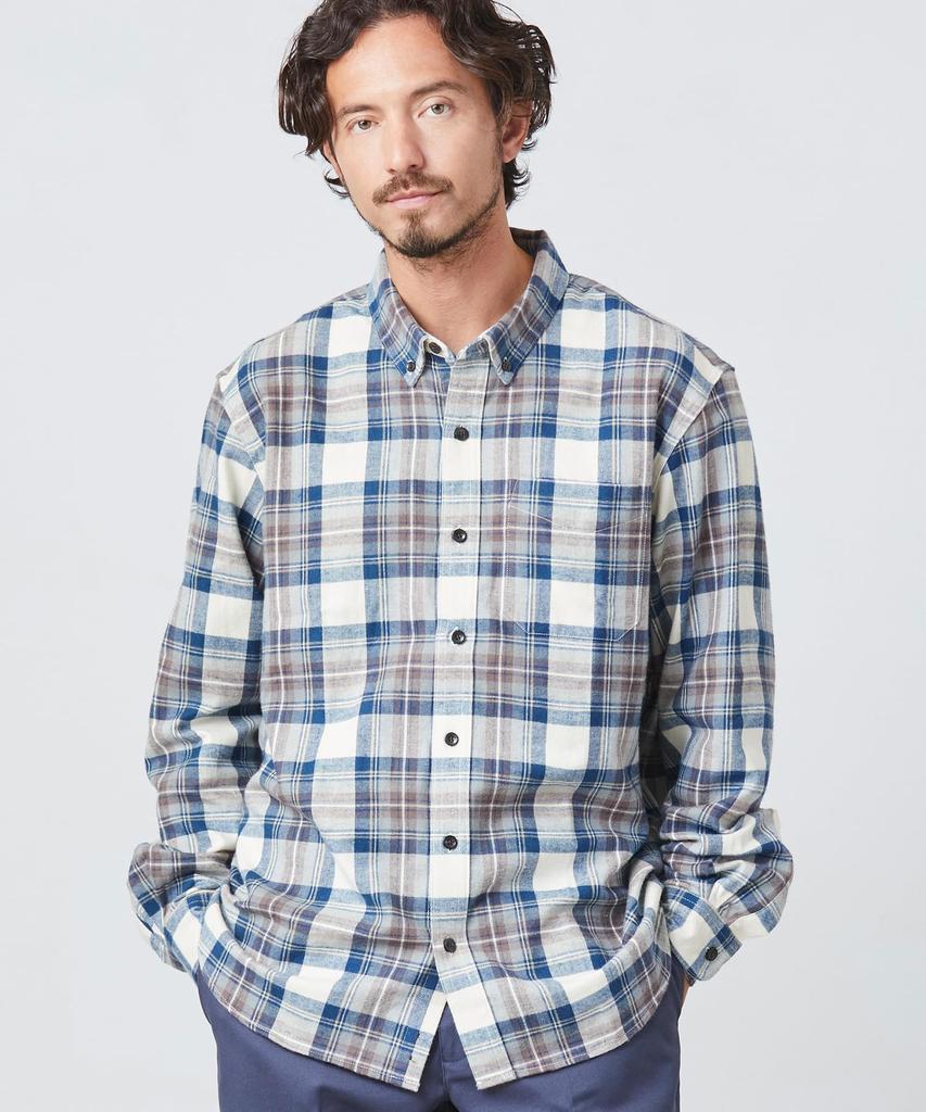 LL Bean Scotch Plaid Flannel Japan Vintage 1000149013 Men's Shirt, Fit, XXL, Tartan, Blue,