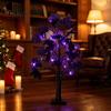 Easy Installation Decor Halloween Maple Leaf Tree Light, LED Lighted Artificial Branch Home Lamp with Pumpkin/Spider/Eyeball/Ghost for Party
