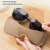 Genuine Leather Eyeglasses Box Eyewear Protector Glasses Case Fashion Sunglasses Bag  Women