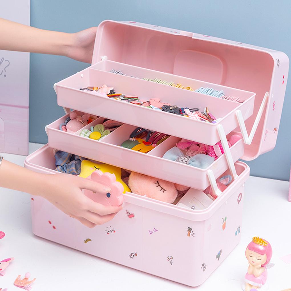 Mehrzweck-Aufbewahrungsbox für Haarschmuck, gut organisiert und tragbar, tragbare Aufbewahrungsbox für Kopfseile