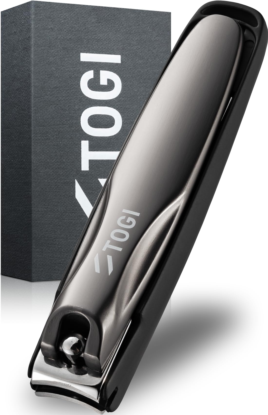 

TOGI Nail Extremely Sharp Высокое качество быстро с легким изогнутым лезвием Ножницы для ногтей Gunmetal Black, Cut, [Сила резки] Кусачки, Подарок,