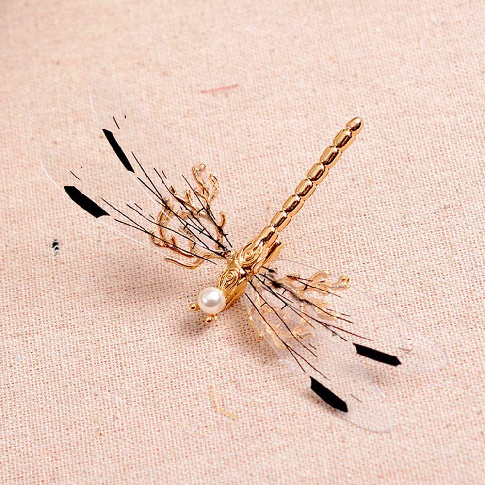 Accessories Bridal Hair Clip Baroque Women Bride Headdress Wedding Dragonfly Hairpins Gold