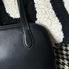 Genuine Leather Shell Crossbody Bag Women Minimalist Top-Grain Cowhide Handbag With Zip Small Size 22x5x15cm