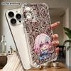 Phone Case: 2D Flat, Suitable for iPhone 18 17 16 15 14 13 Pro, Transparent with Corner Protection, Pink Short Hair, Christmas and Halloween Gift