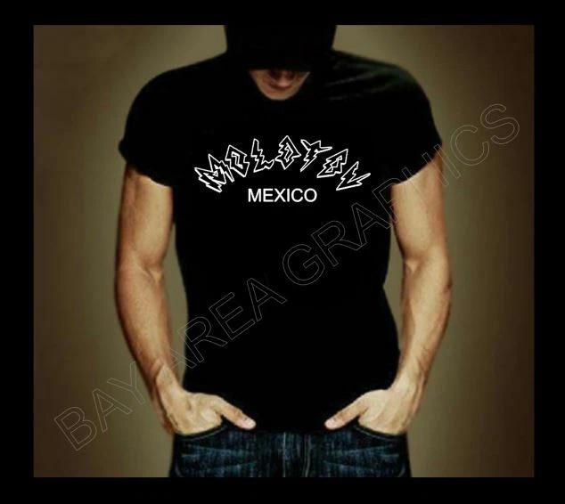 molotov MEXICO ROCK BAND T-SHIRT BLACK 100% COTTON WHITE OUTLINE DESIGN @FRONT L