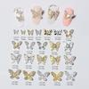 3D Metal Butterfly Nail Art Decorations with Mini Rhinestones