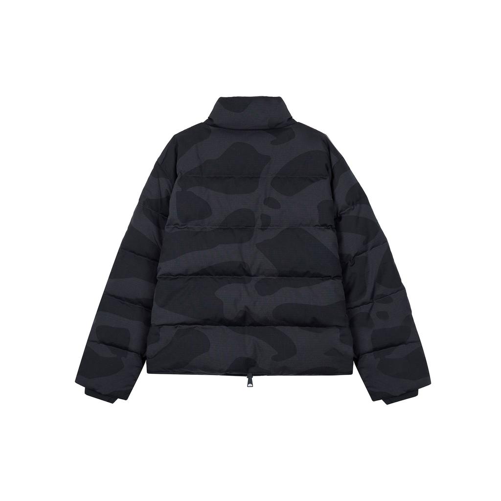 Jordan Flight Heritage Solid Color Stand Collar Zip-Up Casual Down Jacket Men Outerwear Black FB6989-045