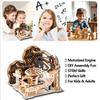 3D Wooden Puzzle Building Model Kit Electric Motorized Marble Run Stem Educational Construction Toys For Kids Adults Gifts