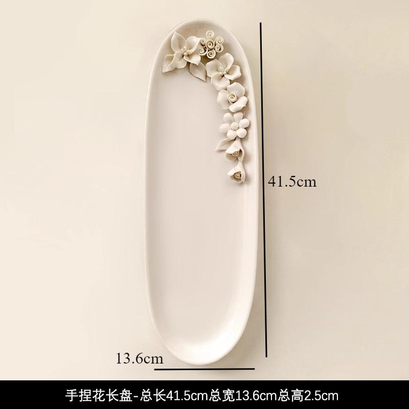 Camellia Ceramic Tableware Hydroponic Vase Ornament High Footed Plate Dining Plates Coffee Cup Storage Jar Show Plate Snack Bowl